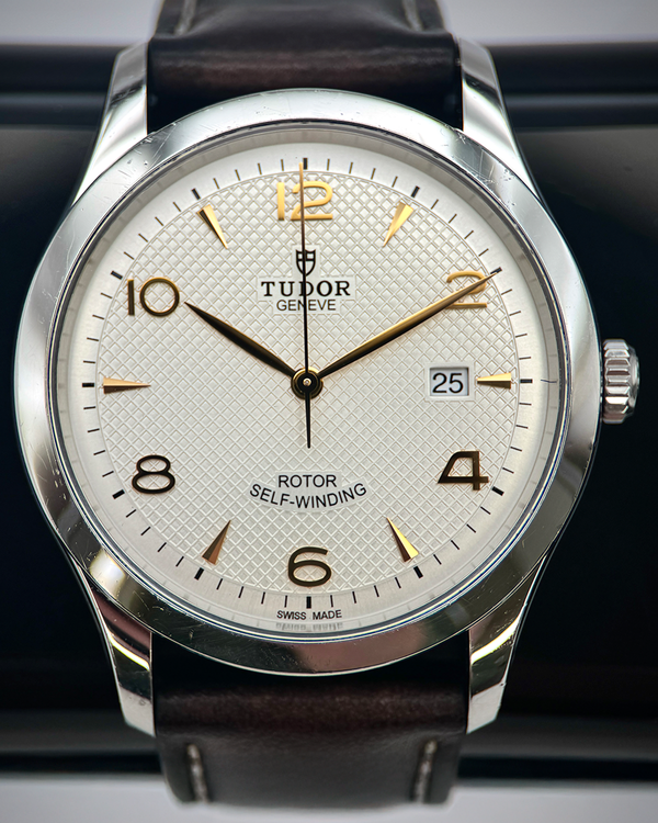 No Reserve - Tudor 1926 41MM Silver Dial Leather Strap (91650)