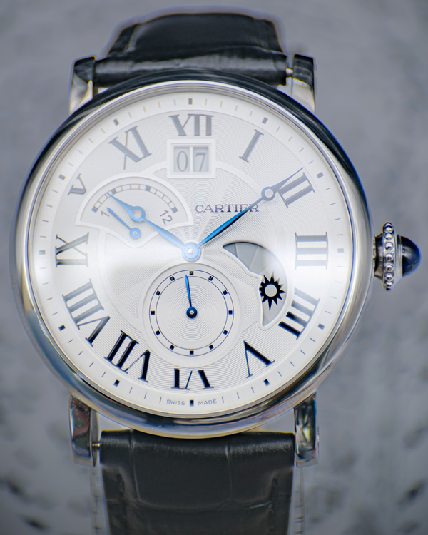 No Reserve - 2016 Cartier Rotonde De Cartier 42MM Silver Dial Leather Strap (W1556368)