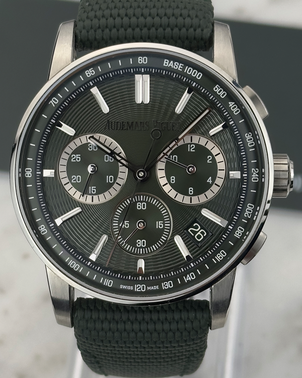 Audemars Piguet Code 11.59 Chronograph 41MM Green Dial Textile Strap (26393ST.OO.A056KB.01)