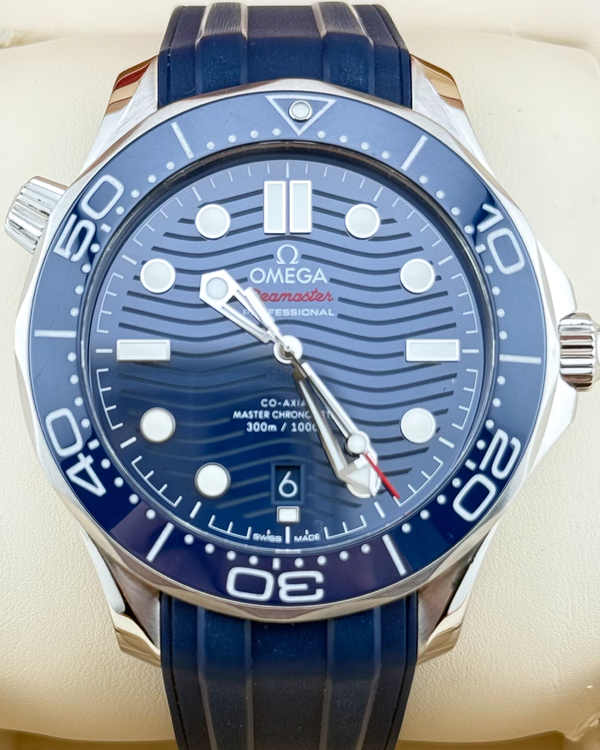 2022 Omega Seamaster Diver 300M 42MM Blue Dial Rubber Strap (210.32.42.20.03.001)