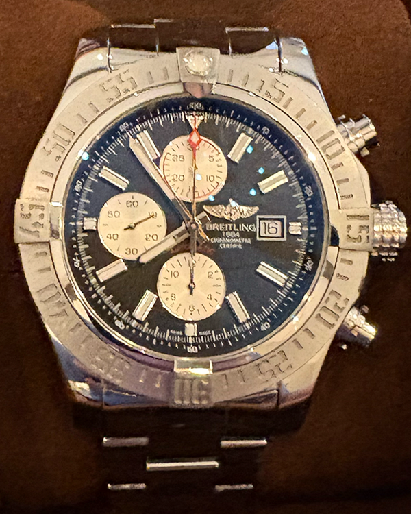 2018 Breitling Super Avenger II 48MM Black Dial Steel Bracelet (A13371)