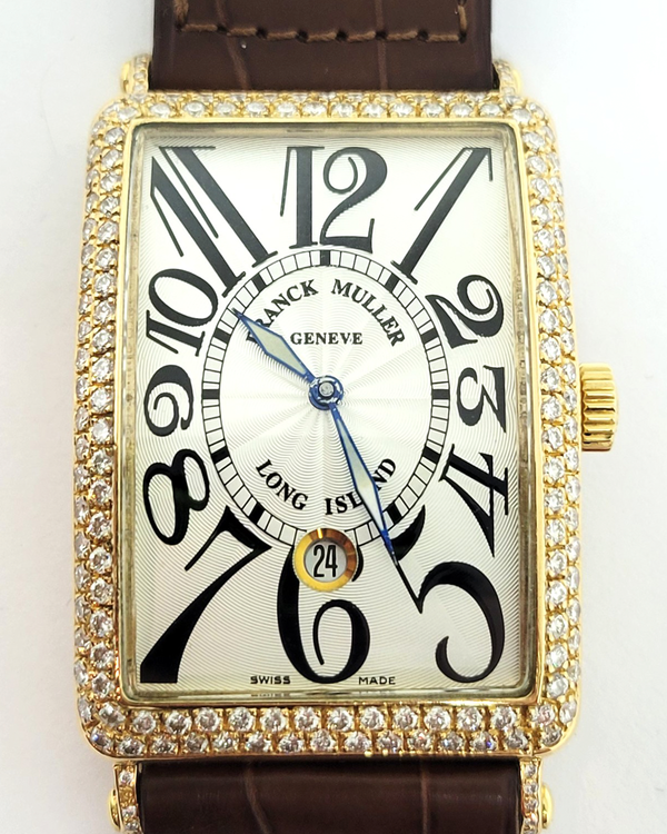 Franck Muller Long Island 32MM Silver Dial Aftermarket Leather Strap (1150 SCDT)