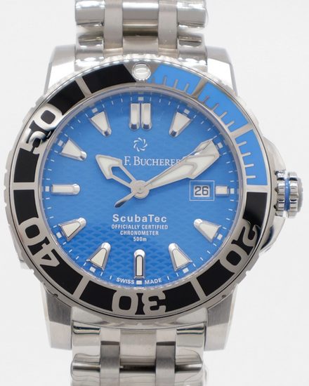 2026 Carl F. Bucherer Patravi ScubaTec "Batman" 44.6MM Blue Dial Steel Bracelet (00.10632.23.53.21)