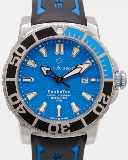 2026 Carl F. Bucherer Patravi ScubaTec 44.6MM Blue Dial Rubber Strap (00.10632.23.53.01)