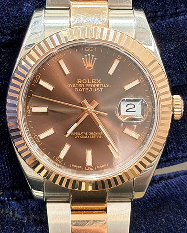 Rolex Datejust 36MM Chocolate Dial Two-Tone Oyster Bracelet (126231)