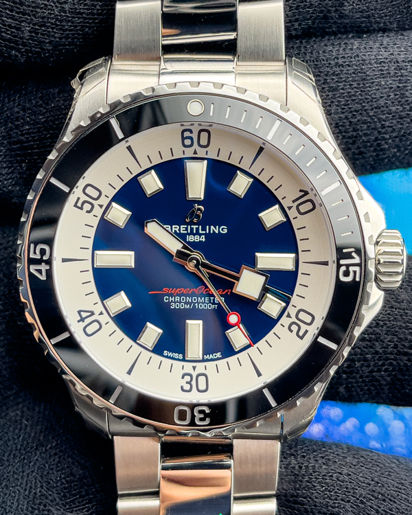 Breitling Superocean 44MM Blue Dial Steel Bracelet (A17376211C1A1)
