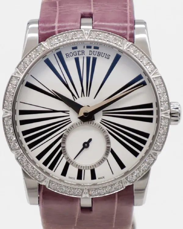 2025 Roger Dubuis Excalibur 36MM White Dial Leather Strap (RDDBEX0287)