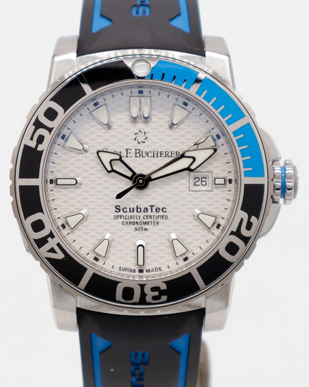 2026 Carl F. Bucherer Patravi ScubaTec 44.6MM White Dial Rubber Strap (00.10632.23.23.01)