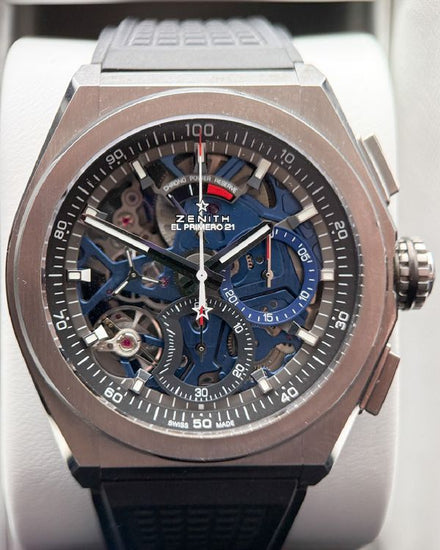 Zenith Defy El Primero 44MM Skeleton Dial Leather Strap (95.9002.9004/78.R590)