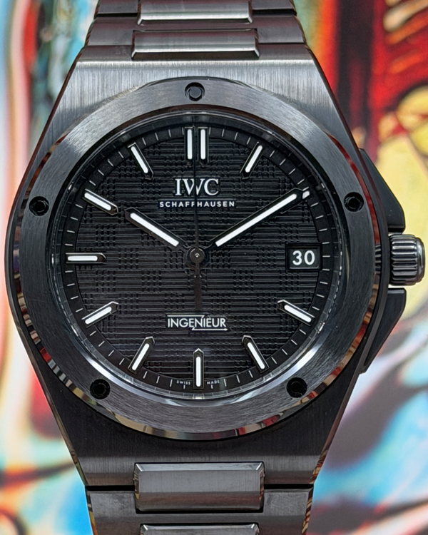 2025 IWC Schaffhausen Ingenieur 42MM Black Dial Ceramic Bracelet (IW338903)