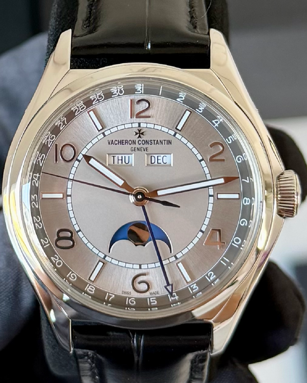 2018 Vacheron Constantin Fiftysix Complete Calendar 40MM Silver Dial Leather Strap (4000E/000A-B439)