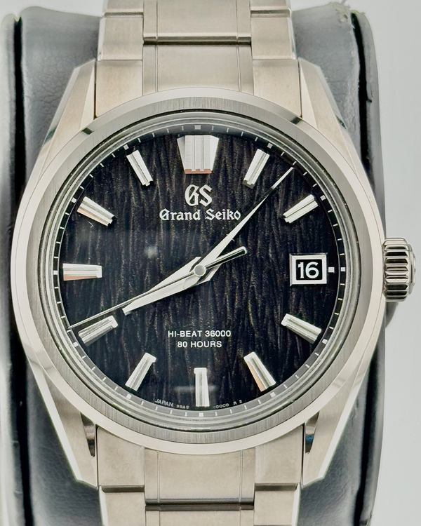 No Reserve - 2024 Grand Seiko Evolution 9 Collection "Night Birch" 40MM Black Dial Titanium Bracelet (SLGH017)