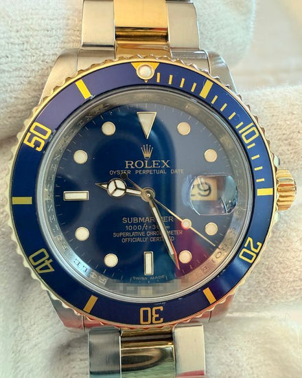 Rolex Submariner "Bluesy" 40MM Blue Dial Two-Tone Oyster Bracelet (16613)