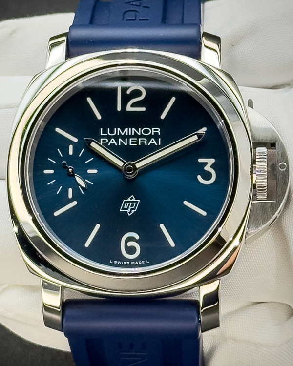 No Reserve - 2023 Panerai Luminor "Blu Mare" 44MM Blue Dial Rubber Strap (PAM01085)
