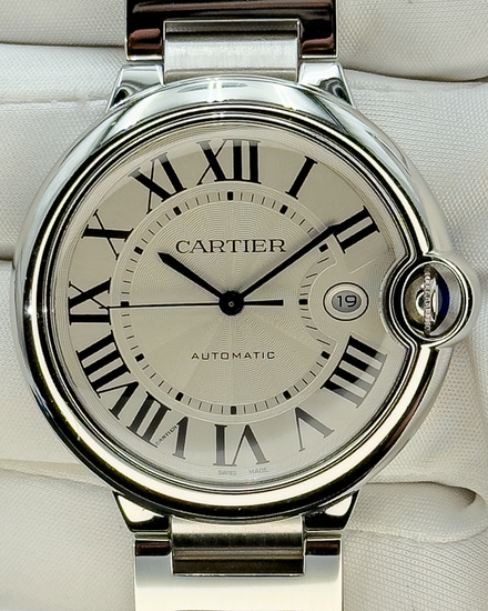 No Reserve - 2021 Cartier Ballon Bleu 42MM Silver Dial Steel Bracelet (WSBB0049)