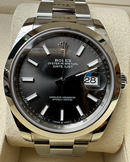 2026 Rolex Datejust 41MM Rhodium Dial Oyster Bracelet (126300)