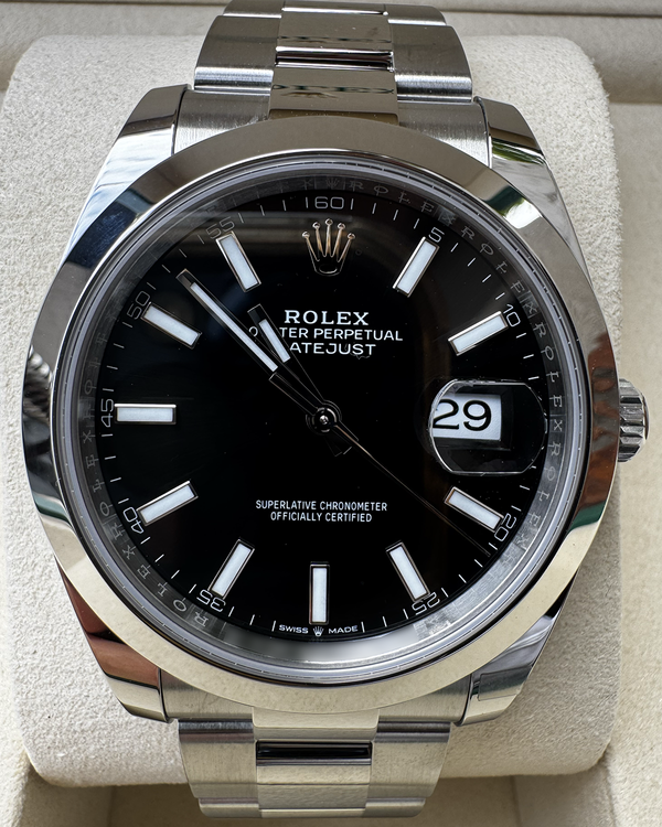 2026 Rolex Datejust 41MM Black Dial Oyster Bracelet (126300)
