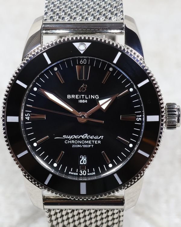 No Reserve - 2025 Breitling Superocean Heritage B20 44MM Black Dial Steel Bracelet (AB2030121B1S1)