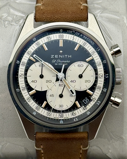 2025 Zenith Chronomaster Original 38MM Black Dial Leather Strap (03.3200.3600/21.C903)