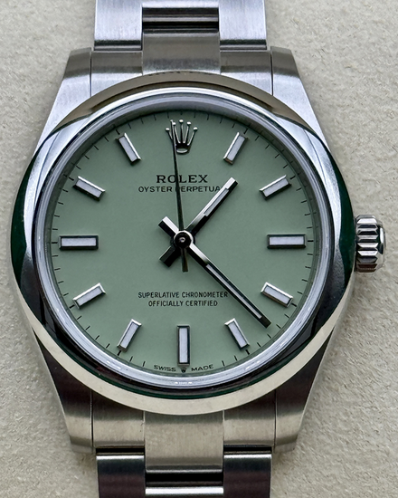 2026 Rolex Oyster Perpetual 31MM Pistachio Dial Oyster Bracelet (277200)
