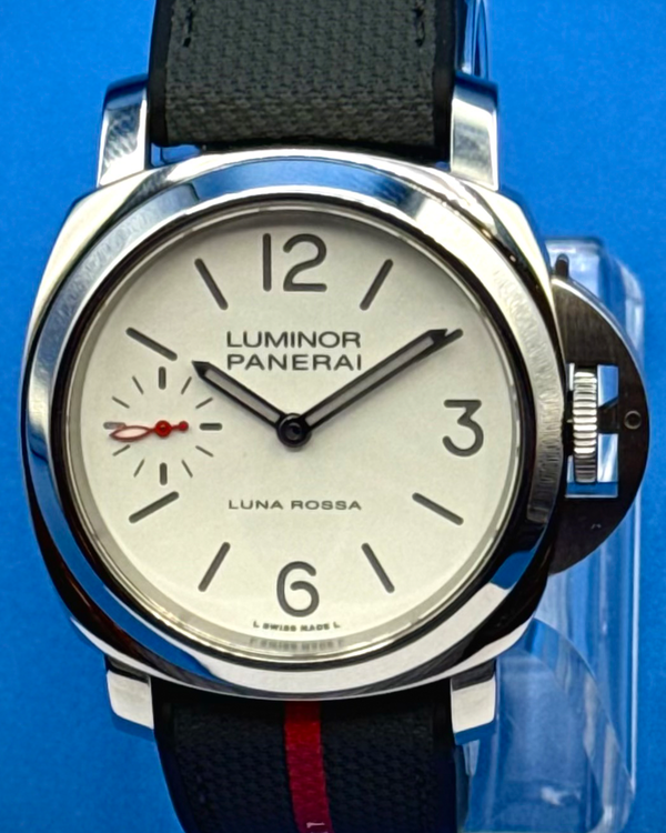 2023 Panerai Luminor Luna Rossa 44MM White Dial Rubber Strap (PAM01342)