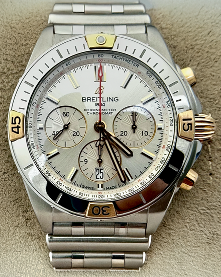 2020 Breitling Chronomat B01 42MM Silver Dial Steel Bracelet (IB0134)