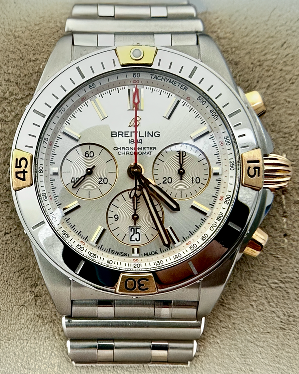2020 Breitling Chronomat B01 42MM Silver Dial Steel Bracelet (IB0134)