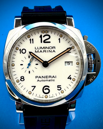 2019 Panerai Luminor Marina 1950 3 Days 44MM White Dial Rubber Strap (PAM01499)