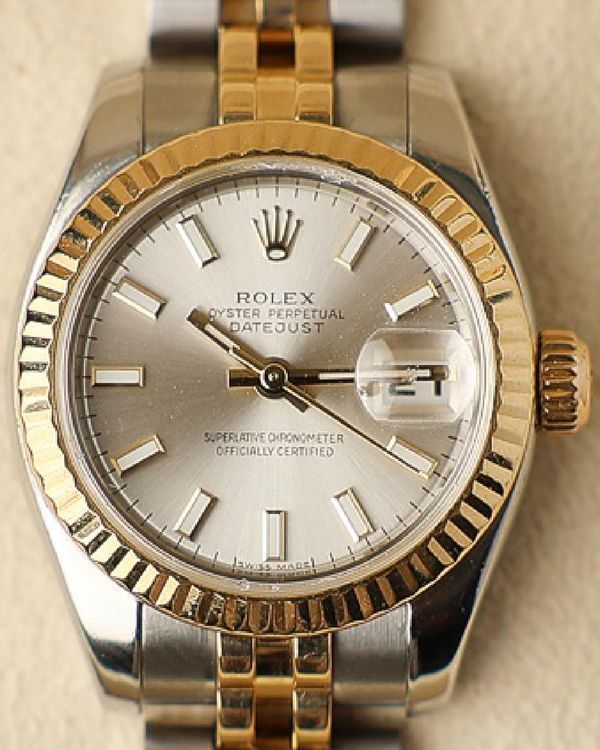 2004 Rolex Lady-Datejust 26MM Silver Dial Two-Tone Jubilee Bracelet (179173)