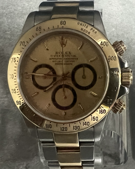 1999 Rolex Cosmograph Daytona 40MM Champagne Dial Two-Tone Oyster Bracelet (16523)