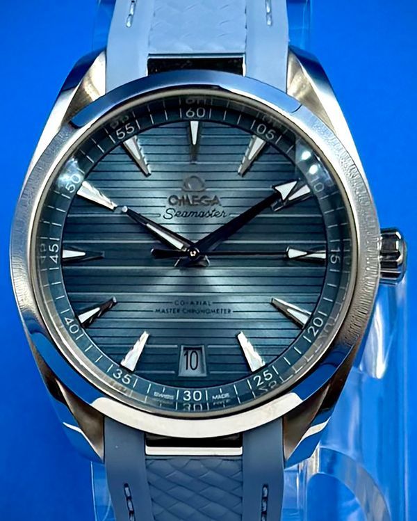 2026 Omega Seamaster Aqua Terra 150M "Summer Blue" 41MM Blue Dial Rubber Strap (220.12.41.21.03.008)