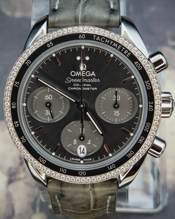 2024 Omega Speedmaster 38' 38MM Grey Dial Leather Strap (324.38.38.50.06.001)
