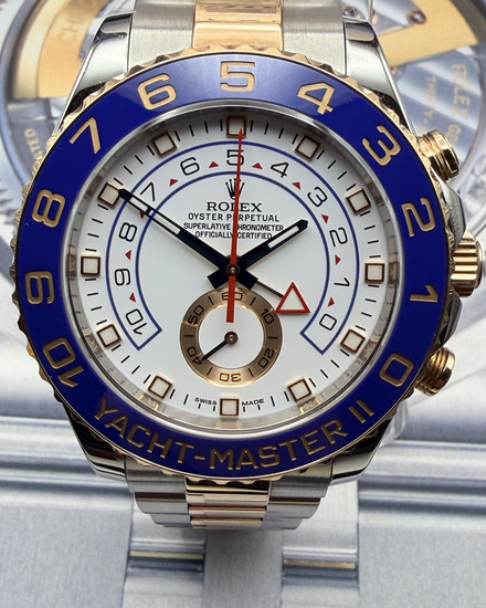 2013 Rolex Yacht-Master II 44MM White Dial Two-Tone Oyster Bracelet (116681)