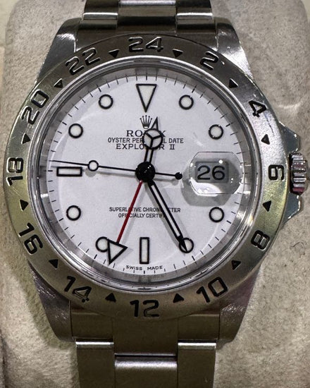 2005 Rolex Explorer II "Polar" 40MM White Dial Oyster Bracelet (16570T)