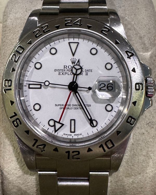 2005 Rolex Explorer II "Polar" 40MM White Dial Oyster Bracelet (16570T)