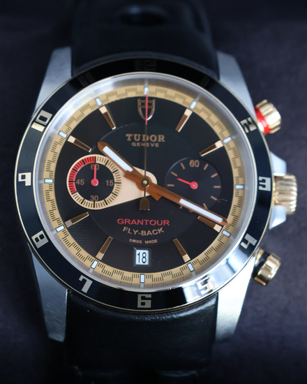 2020 Tudor Grantour Chrono Fly-Back 42MM Black Dial Leather Strap (20551N)