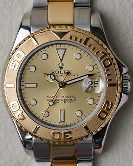 2000 Rolex Yacht-Master 35MM Champagne Dial Two-Tone Oyster Bracelet (168623)
