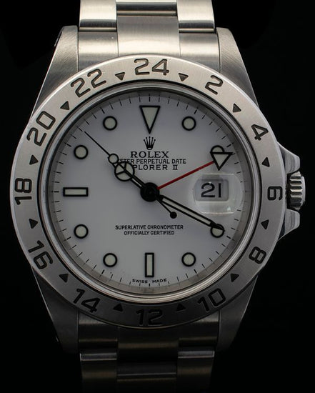 2002 Rolex Explorer II "Polar" 40MM White Dial Oyster Bracelet (16570)