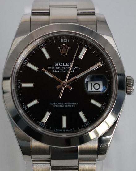 2023 Rolex Datejust 41MM Black Dial Oyster Bracelet (126300)