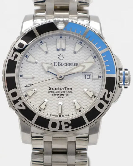 2026 Carl F. Bucherer Patravi ScubaTec 44.6MM White Dial Steel Bracelet (00.10632.23.23.21)