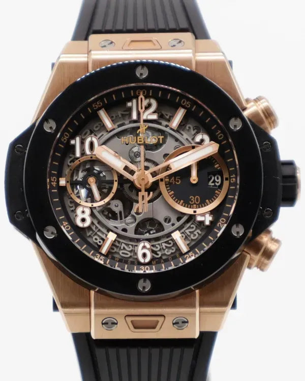 Hublot Big Bang Unico King Gold 42MM Skeleton Dial Rubber Strap (441.OM.1181.RX)