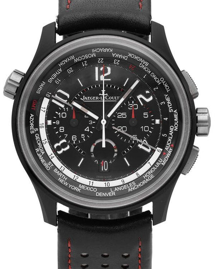 Jaeger-LeCoultre AMVOX 5 44MM Black Dial Leather Strap (Q193A470)