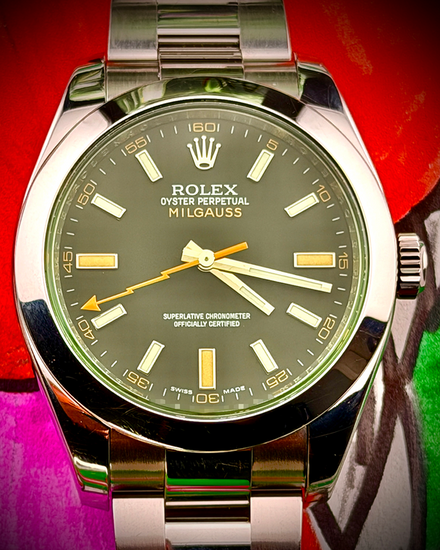 Rolex Milgauss 40MM Black Dial Oyster Bracelet (116400GV)