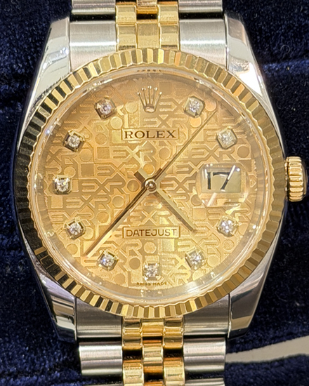 Rolex Datejust 36MM Champagne "Jubilee" Dial Two-Tone Super Jubilee Bracelet (116233)