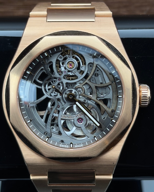 2023 Girard Perregaux Laureato 42MM Skeleton Dial Rose Gold Bracelet (81015-52-002-52A)