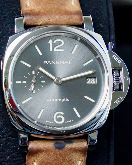 2021 Panerai Luminor Due 38MM Grey Dial Leather Strap (PAM00755)