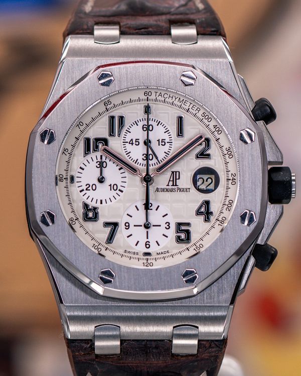 Audemars Piguet Royal Oak Offshore 42MM White Dial Leather Strap (26170ST.OO.D091CR.01)
