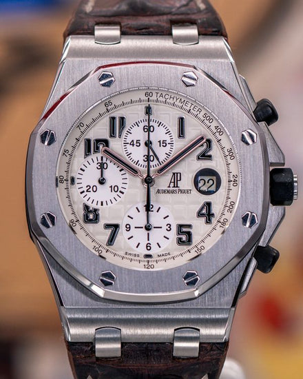 Audemars Piguet Royal Oak Offshore 42MM White Dial Leather Strap (26170ST.OO.D091CR.01)