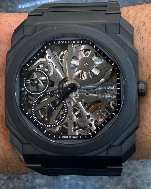 2021 Bvlgari Octo Finissimo 40MM Skeleton Dial Ceramic Bracelet (BGO40CXT)