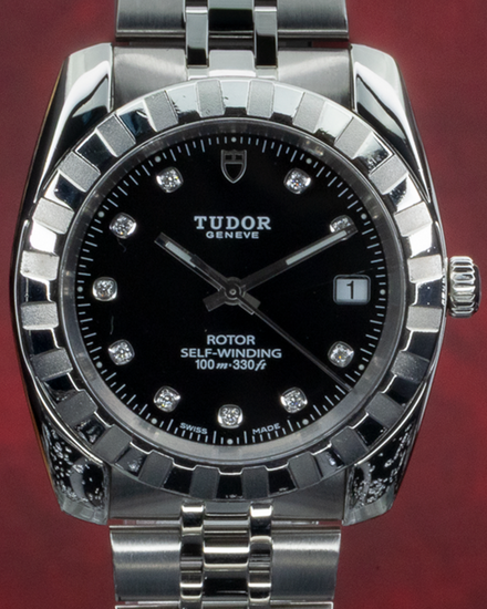 No Reserve - Tudor Classic 37MM Black Dial Steel Bracelet (21010)